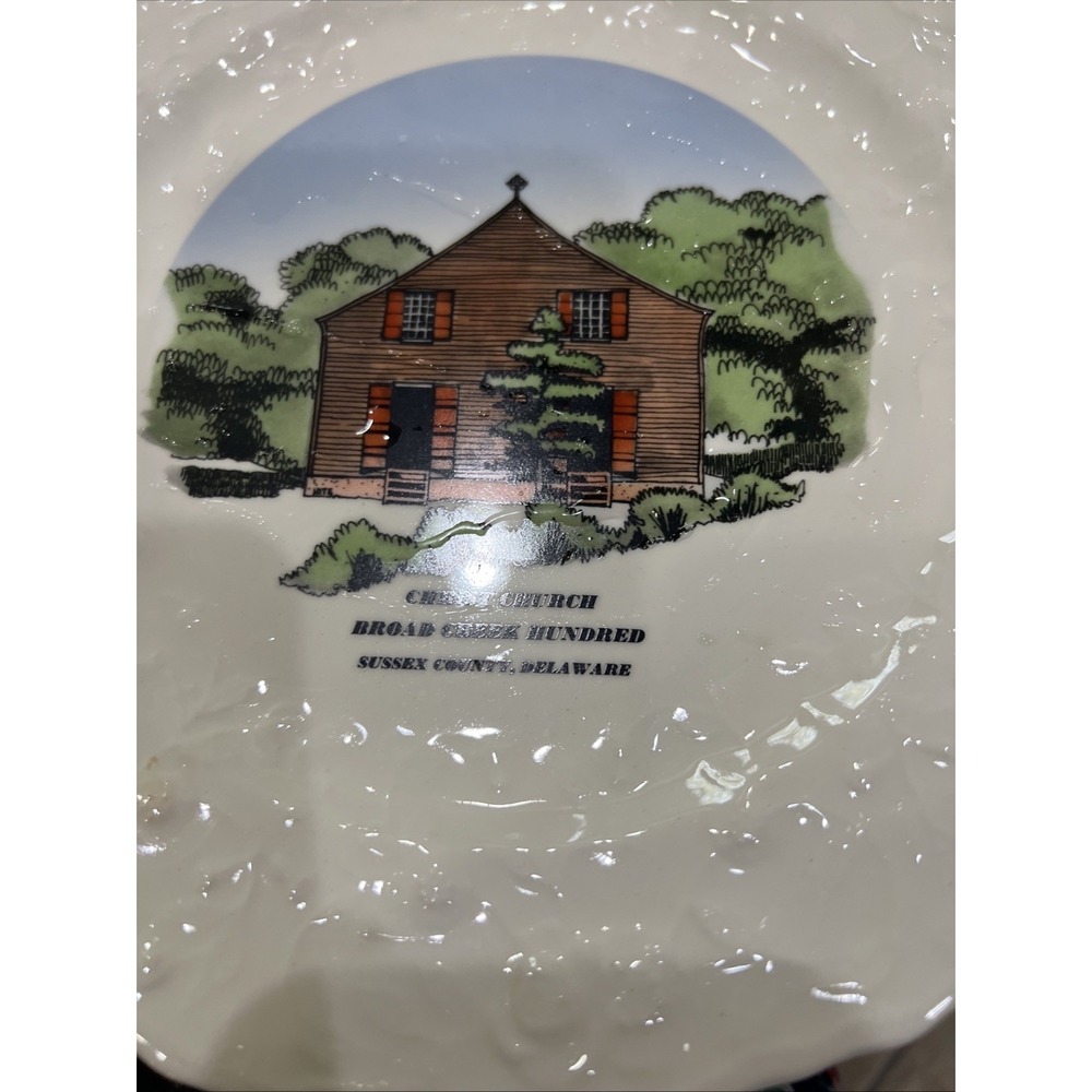 Vintage Christ Church Broad Creek Hundred Plate Sussex county Delware‎ 1771 mint
